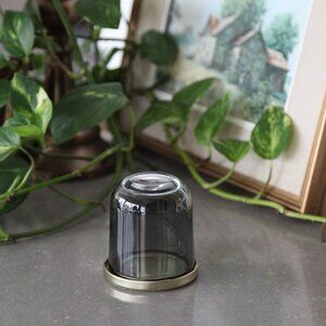 Vintage Glass and Brass Cloche.